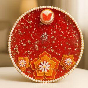 Resin Puja Platter 10 inch Circular